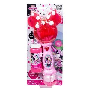 Disney Minnie Mouse Pink Bubble Wand with Lights